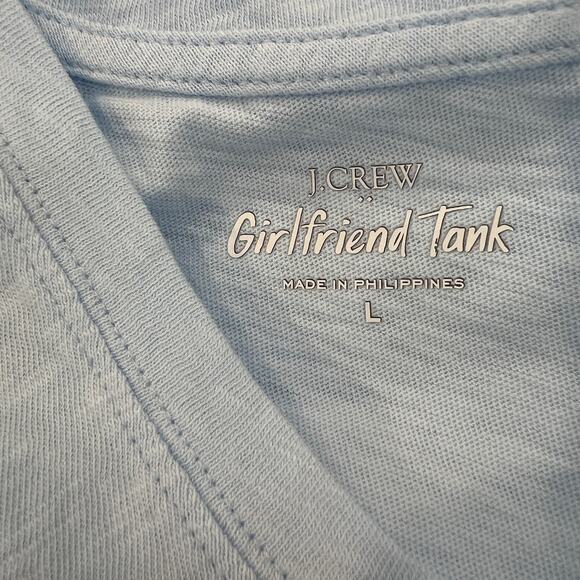 NWT J. Crew Women's Light Blue Breeze Girlfriend Tank Top - Picture 7 of 10